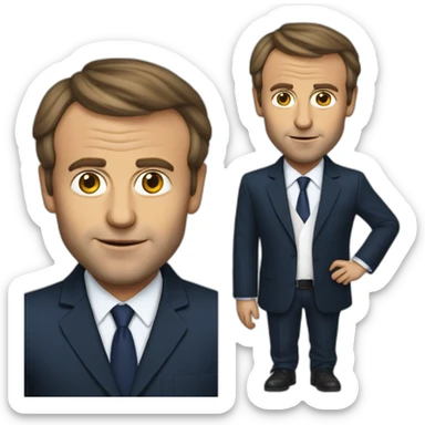 Emanuel Macron qui fait des chose bizarre sticker
