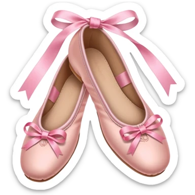 Preppy pink ballet shoes sticker