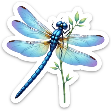 blue dragonfly sticker
