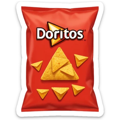 doritos red chips bag
 sticker