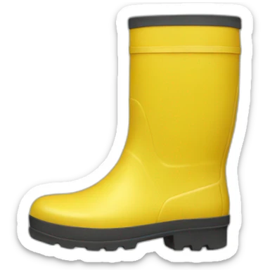 yellow rain boots sticker