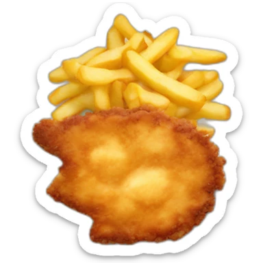 Schnitzel mit Pommes sticker