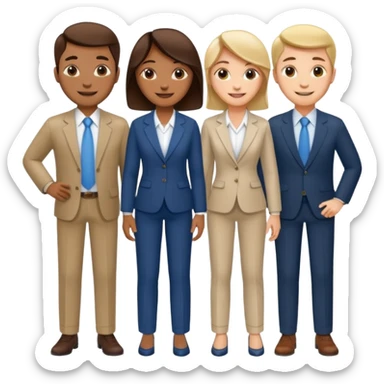 corporate social responsibility for large enterprise team but not wearing formal sticker