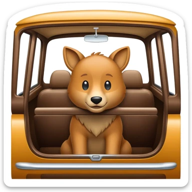 Ochse der im Auto sitzt sticker