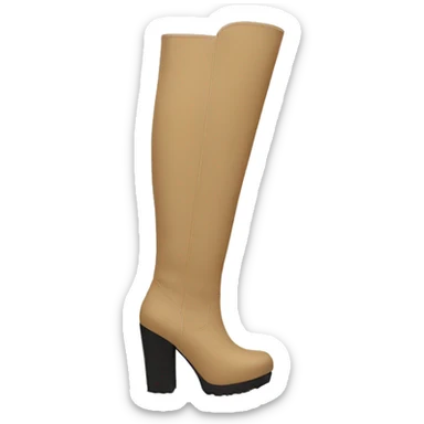 Beige knee high boots sticker