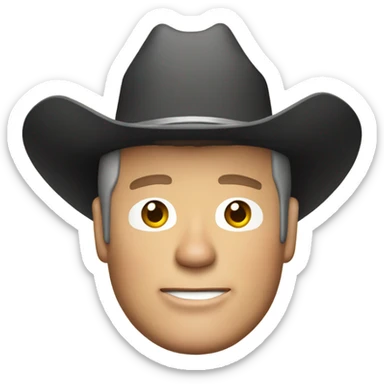 william shatner Kirk Wearing a Cowboy Hat sticker