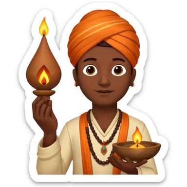 diwali man with diwali sticker