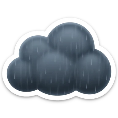 dark rainy realistic cloud sticker