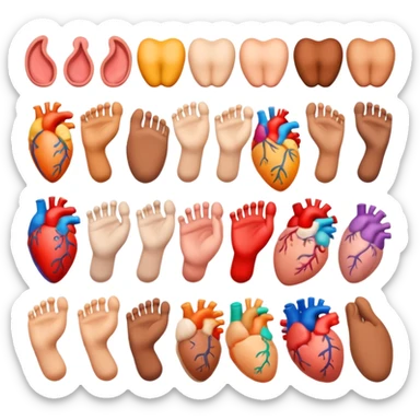 Create colour full 3d image of all body parts  sticker