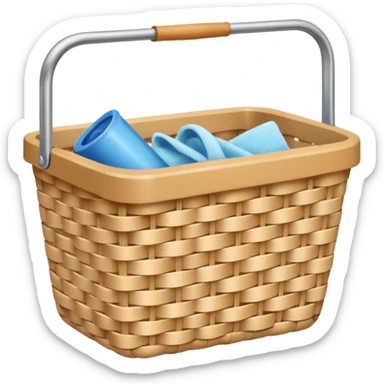 cleaning basket with nuteral color sticker