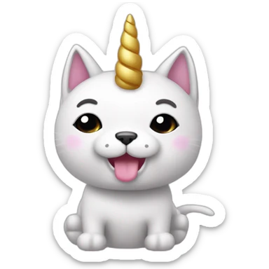 Cute kawaii Cat dog unicorn sticker