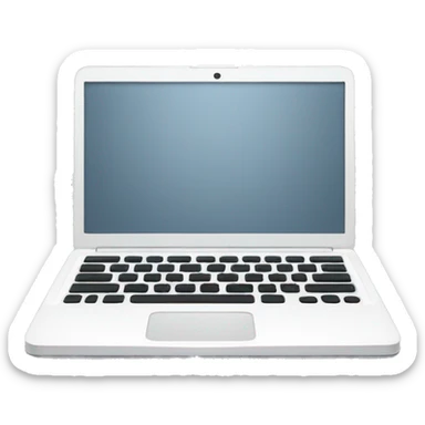 White laptop sticker