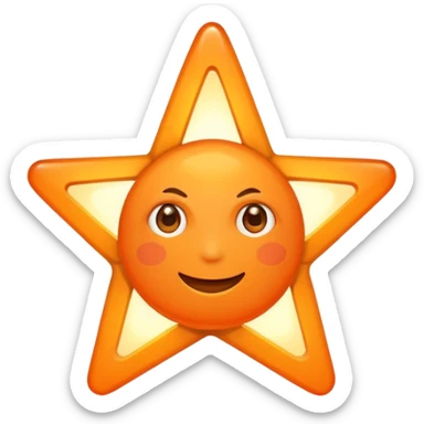 i want orange star  sticker