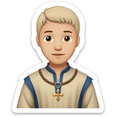 medival Cottagecore style man sticker