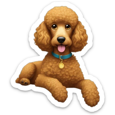 Poodles relaxing in hotels sticker