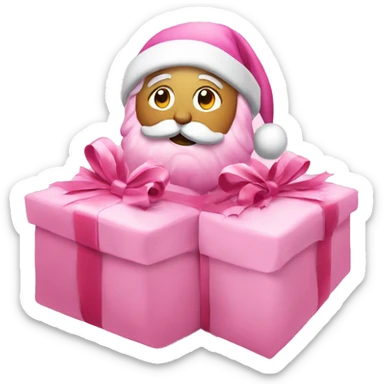 merry christmas in pink sticker