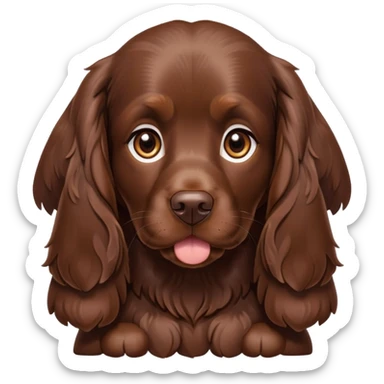 Chocolate brown working cocker spaniel sticker