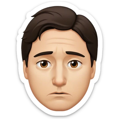 Sad Canadian booger and Justin Trudeau  sticker