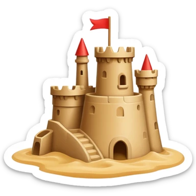 Sandcastle sticker