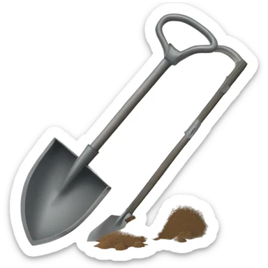 shovel digging add metal detectors  sticker