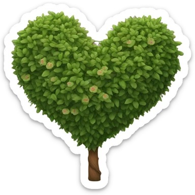 heart shape shrub sticker
