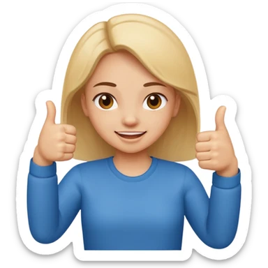 

a girl with a thumb ups and one with thumbs odwnv



 sticker