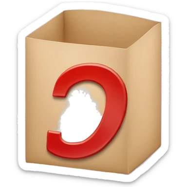 letter "C" emoji in a red box sticker