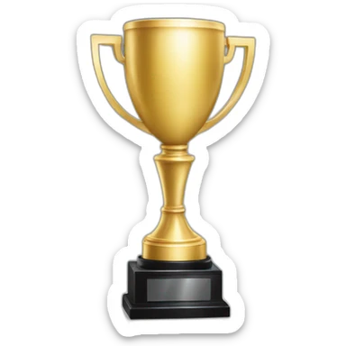 Winner trophy with 1st print sticker