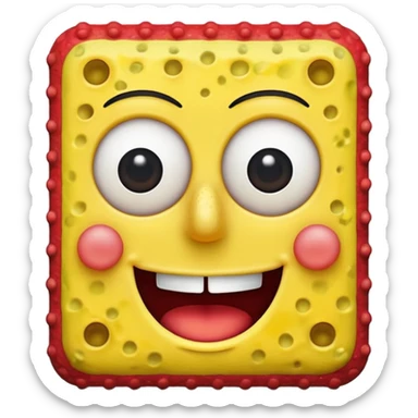 I want SpongeBob in red sticker