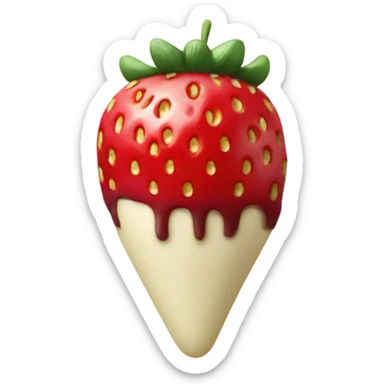 Strawberry dipped in white chocolate  sticker