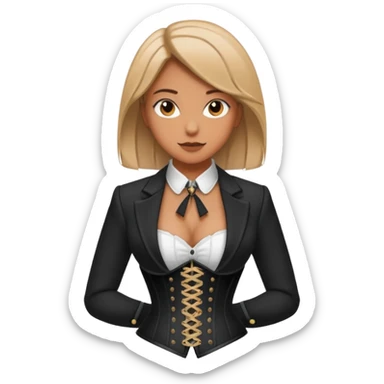 mixture of corset and blazer sticker