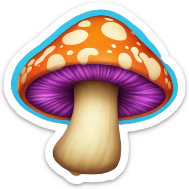 trippy mushroom sticker