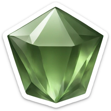 Olive green transparent crystal sticker