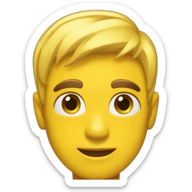 yellow shirtless sticker