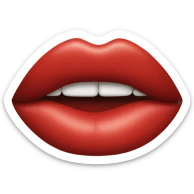Kisses red sticker