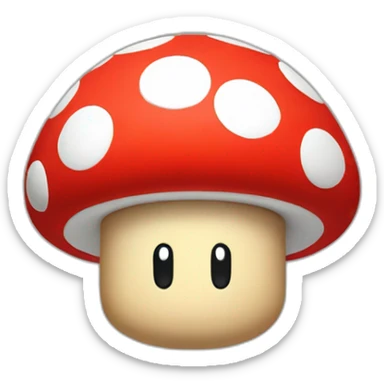 Mario mashroom  sticker