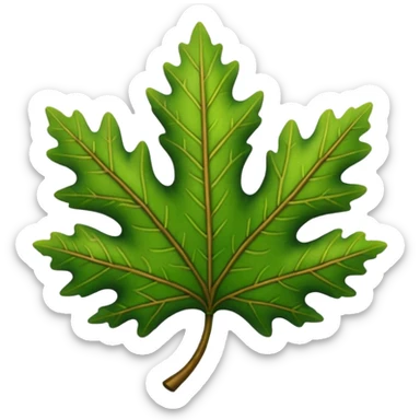 oak leaf sticker