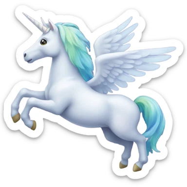a flying unicorn sticker