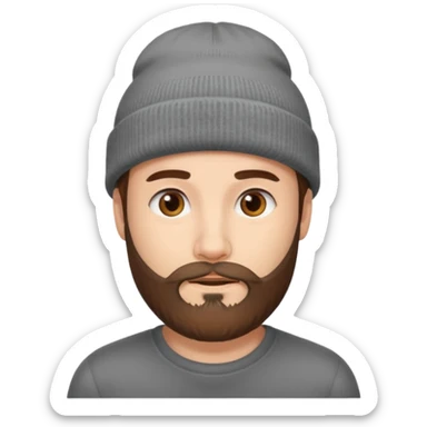 Man with Grey Beret – Brown beard, grey beanie.





 sticker