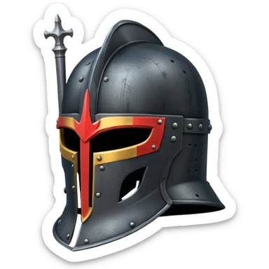 Black Knight helmet sticker