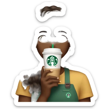 Aesthetic Girl holding Starbucks  sticker