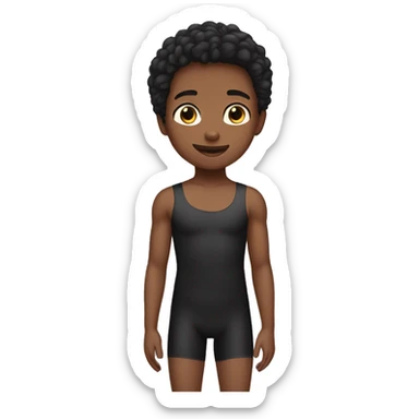 Boy in girls leotard and tights not nsfw sticker