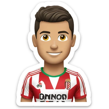 cristiano ronaldo moreno con la camiseta del athletic club de bilbao sticker