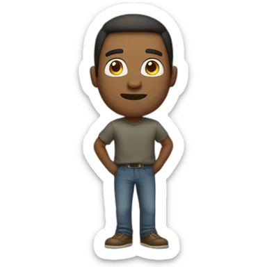 man looking to the side at full height sticker