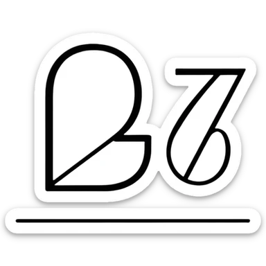 Minimalist badge with number 2, showing 50-79% attendance, simple design sticker