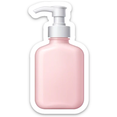 Pale pink lotion bottle sticker