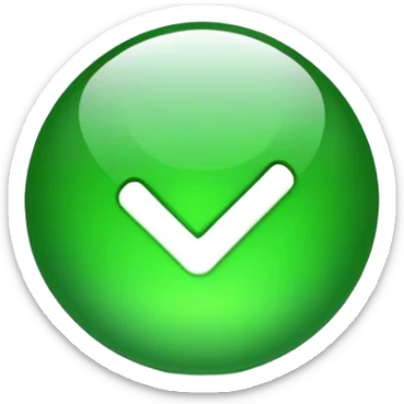 Green tick  sticker
