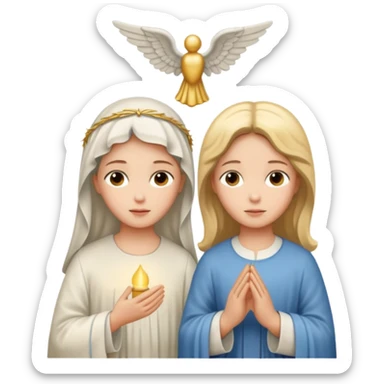 mary and angle gabriel sticker
