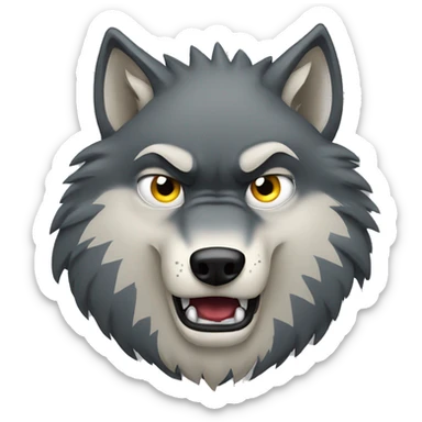 angry wolf sticker