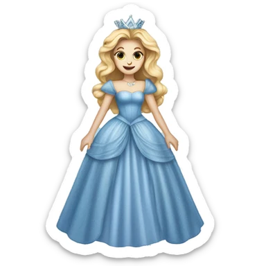 Glinda The Good Witch Wicked Blue Dress sticker